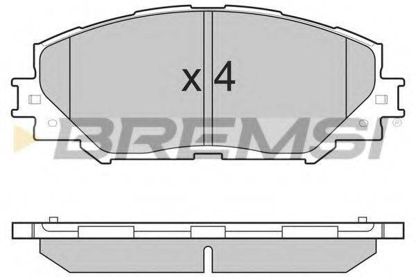Комплект тормозных колодок, дисковый тормоз BREMSI BP3251