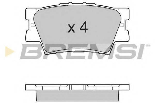 Комплект гальмівних колодок, дискове гальмо BREMSI BP3252