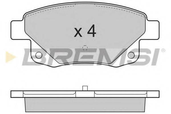Комплект тормозных колодок, дисковый тормоз BREMSI BP3275