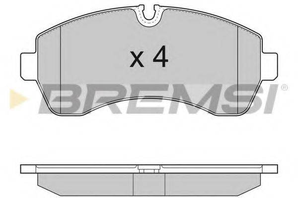 Комплект гальмівних колодок, дискове гальмо BREMSI BP3290