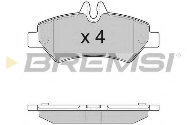 Комплект гальмівних колодок, дискове гальмо BREMSI BP3293