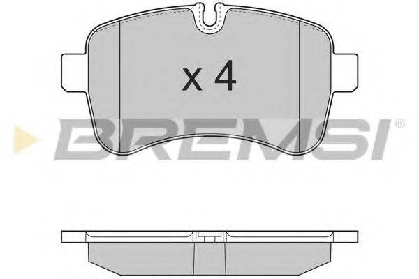 Комплект тормозных колодок, дисковый тормоз BREMSI BP3315