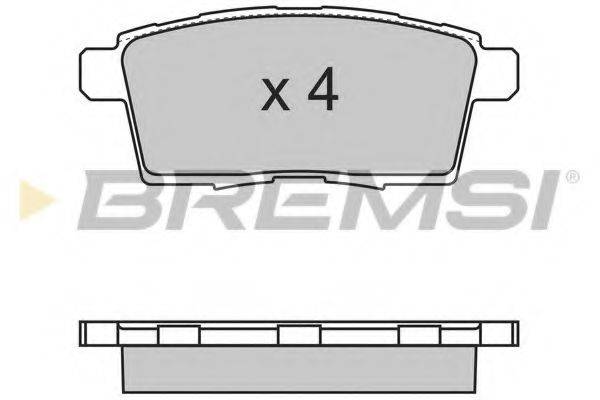 Комплект тормозных колодок, дисковый тормоз BREMSI BP3333