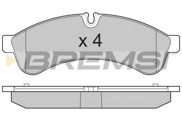 Комплект гальмівних колодок, дискове гальмо BREMSI BP3365