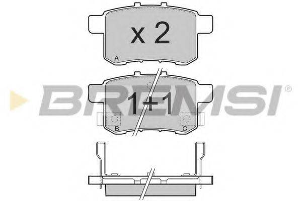 Комплект тормозных колодок, дисковый тормоз BREMSI BP3370