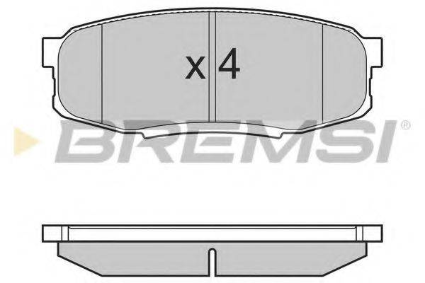 Комплект гальмівних колодок, дискове гальмо BREMSI BP3382