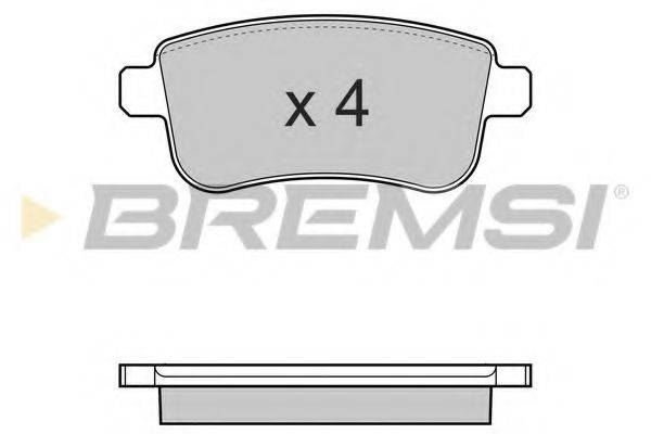Комплект гальмівних колодок, дискове гальмо BREMSI BP3384
