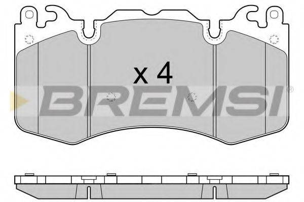 Комплект гальмівних колодок, дискове гальмо BREMSI BP3414