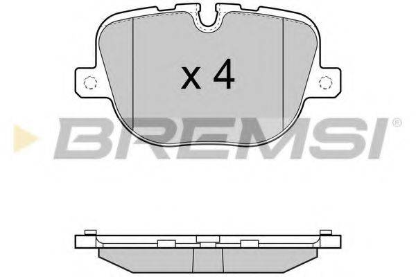 Комплект тормозных колодок, дисковый тормоз BREMSI BP3416