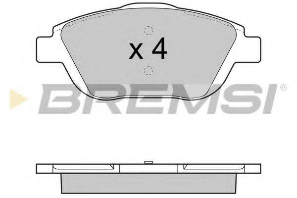 Комплект тормозных колодок, дисковый тормоз BREMSI BP3428