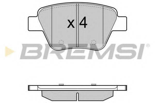 Комплект гальмівних колодок, дискове гальмо BREMSI BP3429