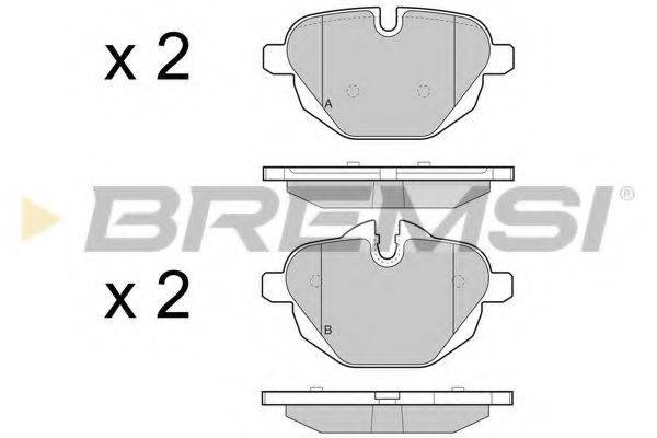 Комплект тормозных колодок, дисковый тормоз BREMSI BP3449