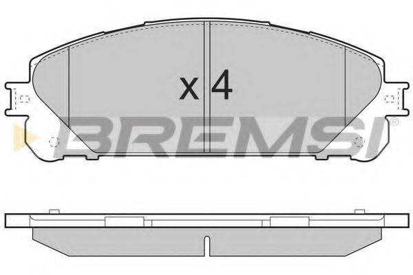 Комплект тормозных колодок, дисковый тормоз BREMSI BP3481