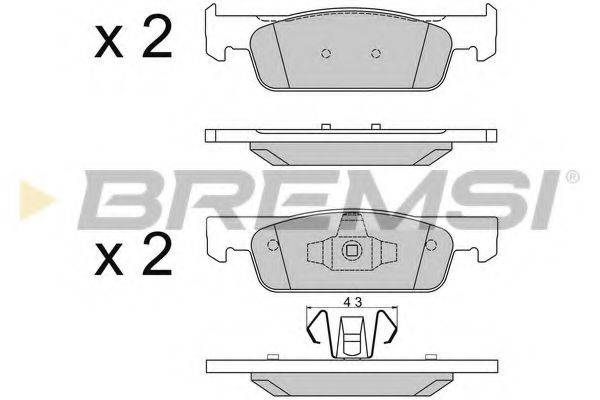 Комплект тормозных колодок, дисковый тормоз BREMSI BP3512