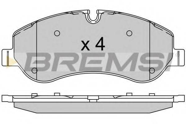 Комплект гальмівних колодок, дискове гальмо BREMSI BP3525