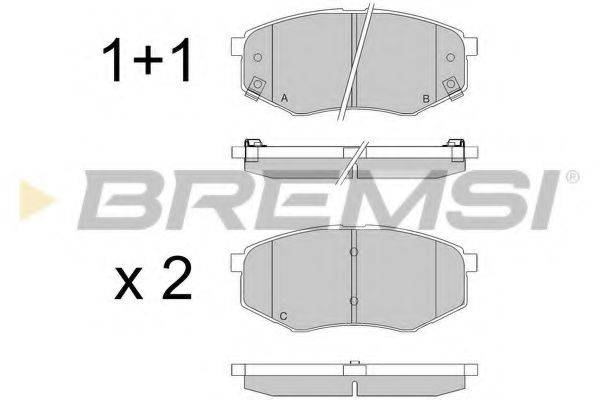 Комплект тормозных колодок, дисковый тормоз BREMSI BP3547