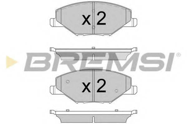 Комплект гальмівних колодок, дискове гальмо BREMSI BP3591