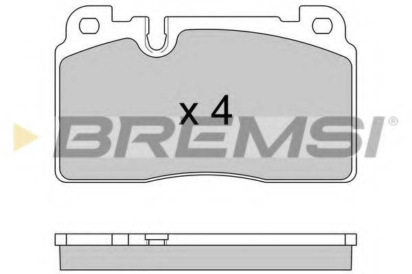 Комплект гальмівних колодок, дискове гальмо BREMSI BP3592