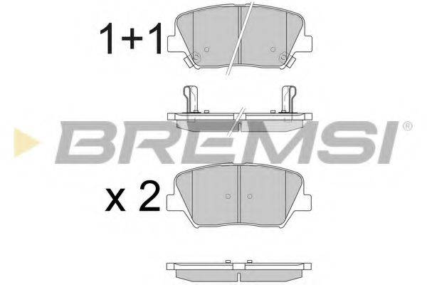 Комплект гальмівних колодок, дискове гальмо BREMSI BP3596