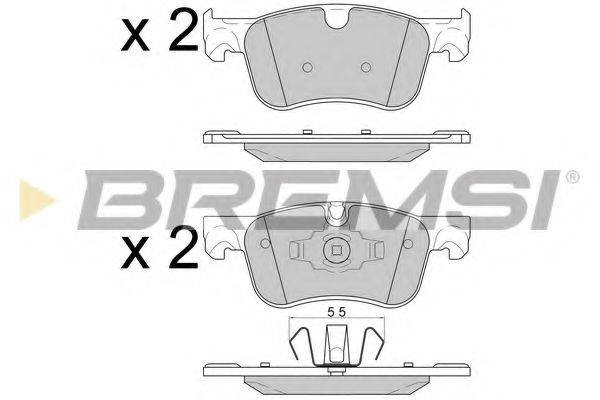 Комплект гальмівних колодок, дискове гальмо BREMSI BP3597