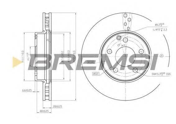 гальмівний диск BREMSI DBB252V