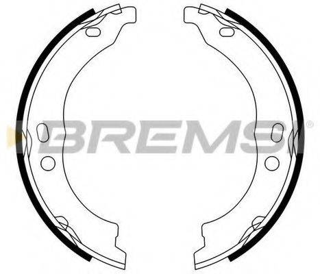 Комплект тормозных колодок, стояночная тормозная система BREMSI GF0188