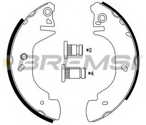 Комплект гальмівних колодок BREMSI GF0230