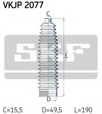 SKF VKJP2077 Комплект пильника, рульове управління