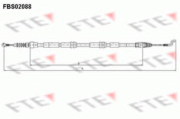 Трос, стоянкова гальмівна система FTE FBS02088