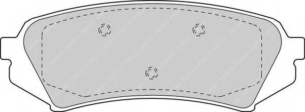 Комплект гальмівних колодок, дискове гальмо FERODO FDB1457