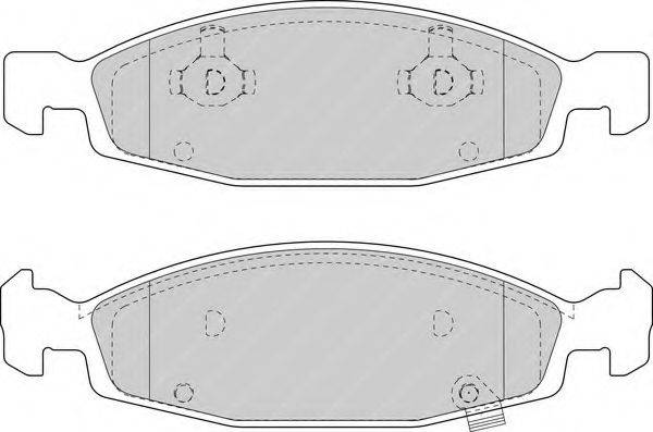 Комплект тормозных колодок, дисковый тормоз FERODO FDB1523