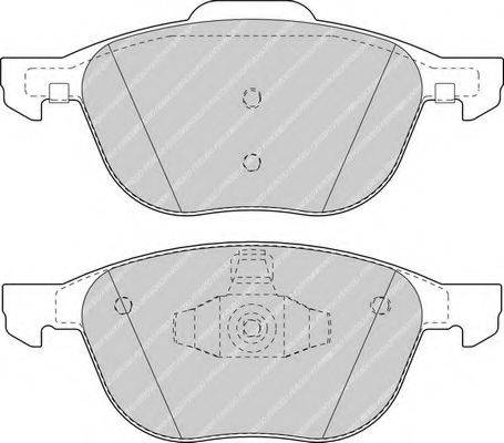 Комплект гальмівних колодок, дискове гальмо FERODO FDB1594