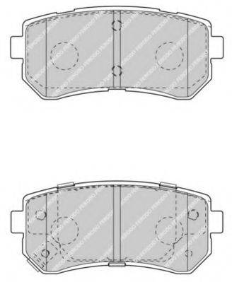 Комплект гальмівних колодок, дискове гальмо FERODO FDB4408