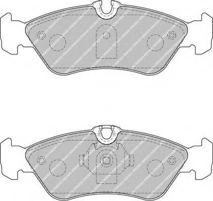 Комплект тормозных колодок, дисковый тормоз FERODO FVR1876