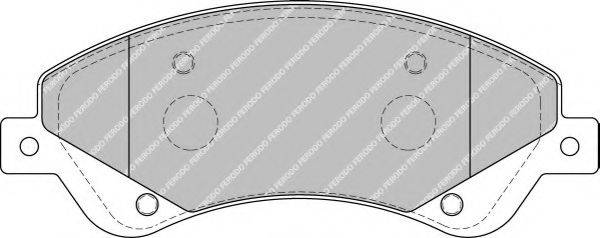 Комплект гальмівних колодок, дискове гальмо FERODO FVR1929