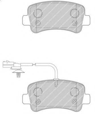 Комплект тормозных колодок, дисковый тормоз FERODO FVR4348