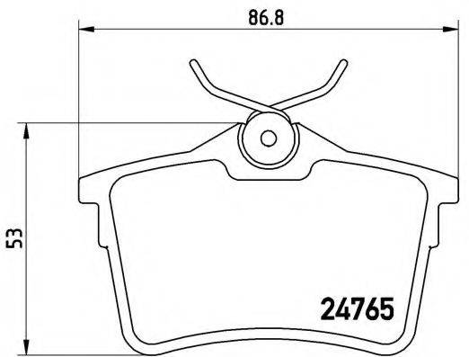 Комплект тормозных колодок, дисковый тормоз BREMBO P 61 084