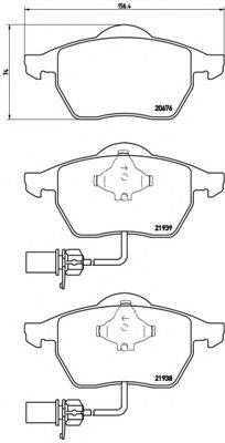 Комплект гальмівних колодок, дискове гальмо BREMBO P 85 037