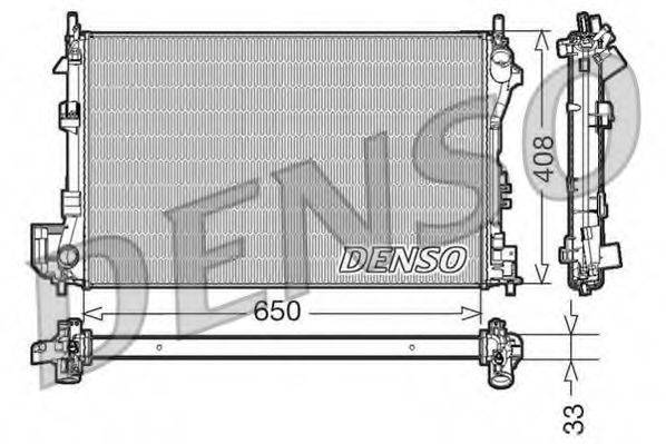 Радіатор, охолодження двигуна DENSO DRM20087