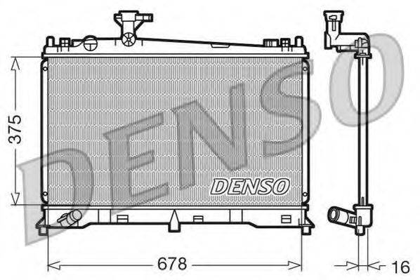 Радіатор, охолодження двигуна DENSO DRM44010