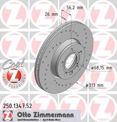 гальмівний диск ZIMMERMANN 250.1347.52