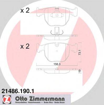 Комплект тормозных колодок, дисковый тормоз ZIMMERMANN 21486.190.1