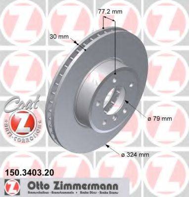 Тормозной диск ZIMMERMANN 150.3403.20
