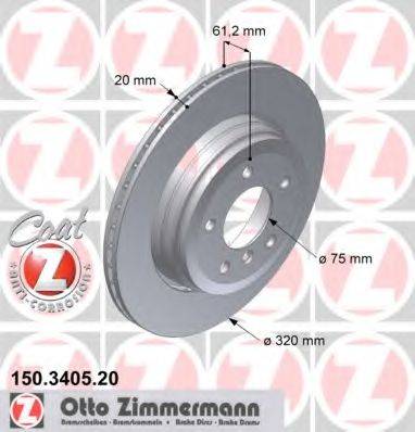 гальмівний диск ZIMMERMANN 150.3405.20