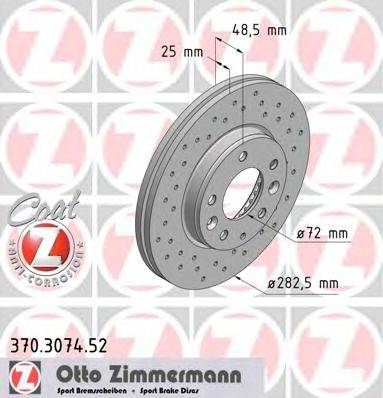 ZIMMERMANN 370307452 Тормозной диск
