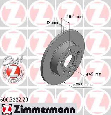 гальмівний диск ZIMMERMANN 600.3222.20