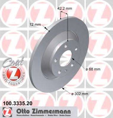 Тормозной диск ZIMMERMANN 100.3335.20
