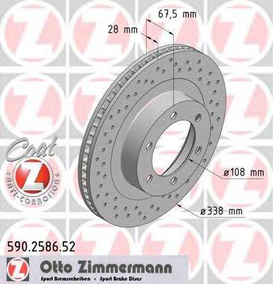 гальмівний диск ZIMMERMANN 590.2586.52