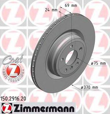 Тормозной диск ZIMMERMANN 150.2916.20