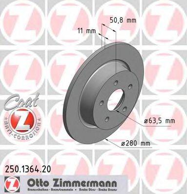Тормозной диск ZIMMERMANN 250.1364.20